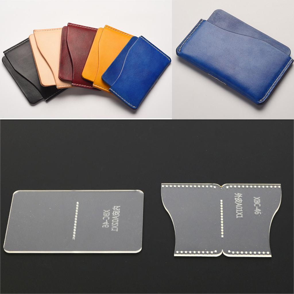 Leatherwork Hobby - Pochoir transparent en acrylique pour porte-cartes