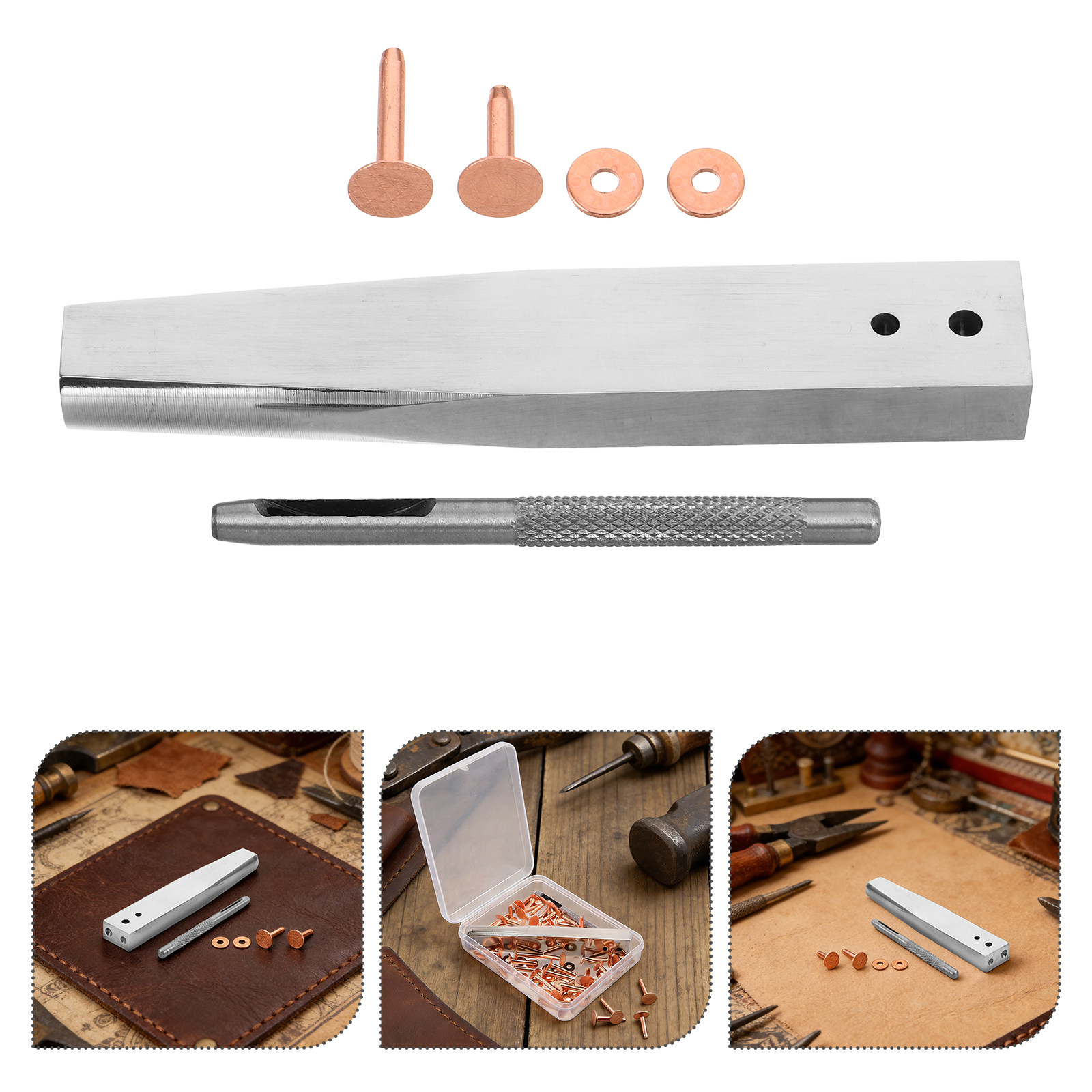Leatherwork Rivet Setter - 1 kit d'outils de rivetage en