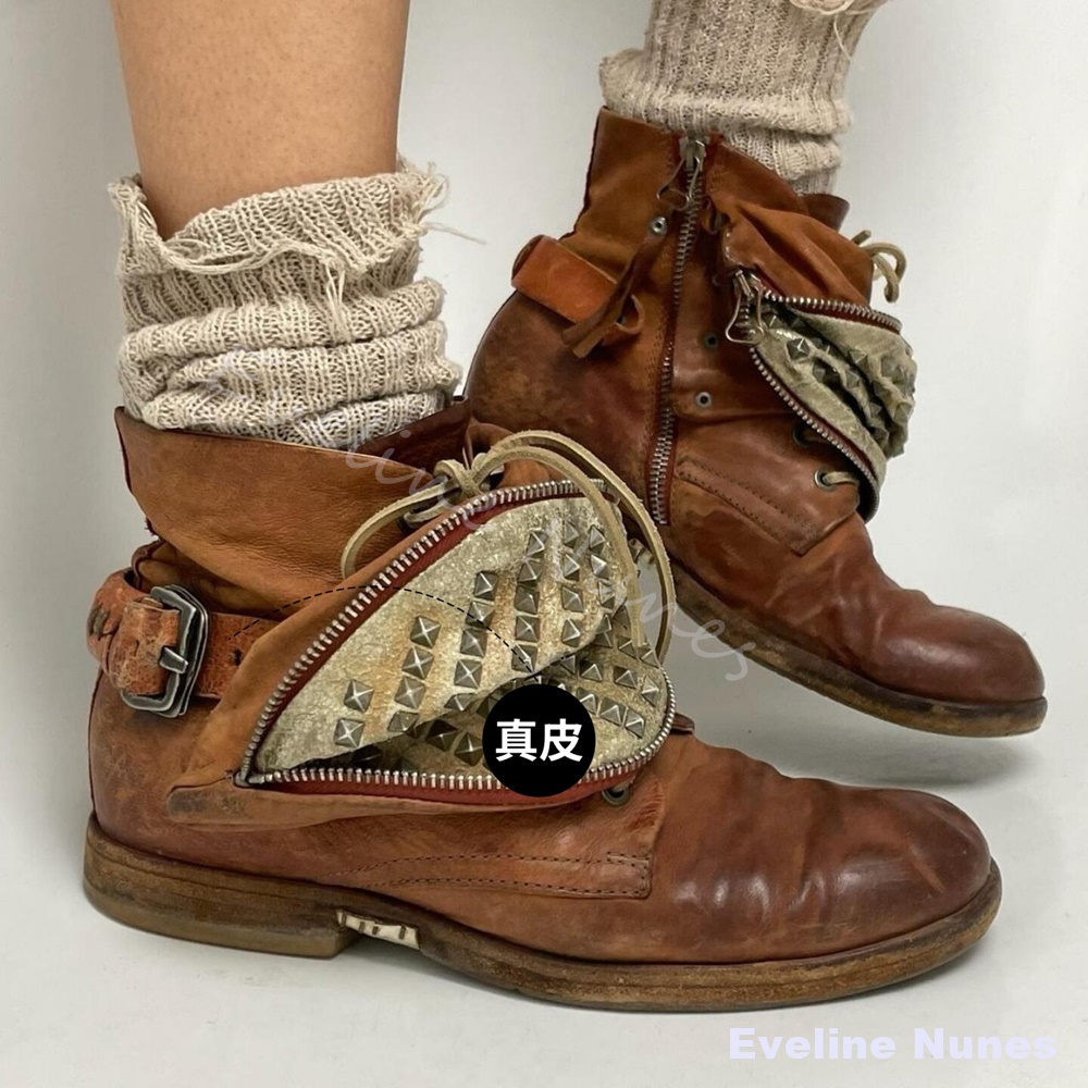 Bottes de travail vintage marr - Leatherwork Rivets avis et prix