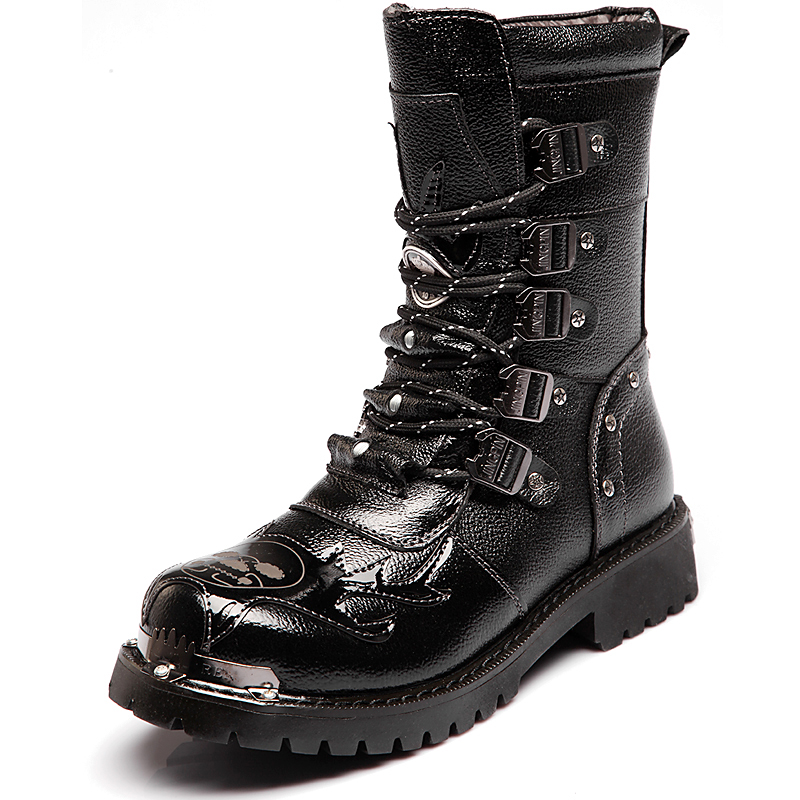 Bottes de Combat pour hommes,  - Leatherwork Rivets avis et prix