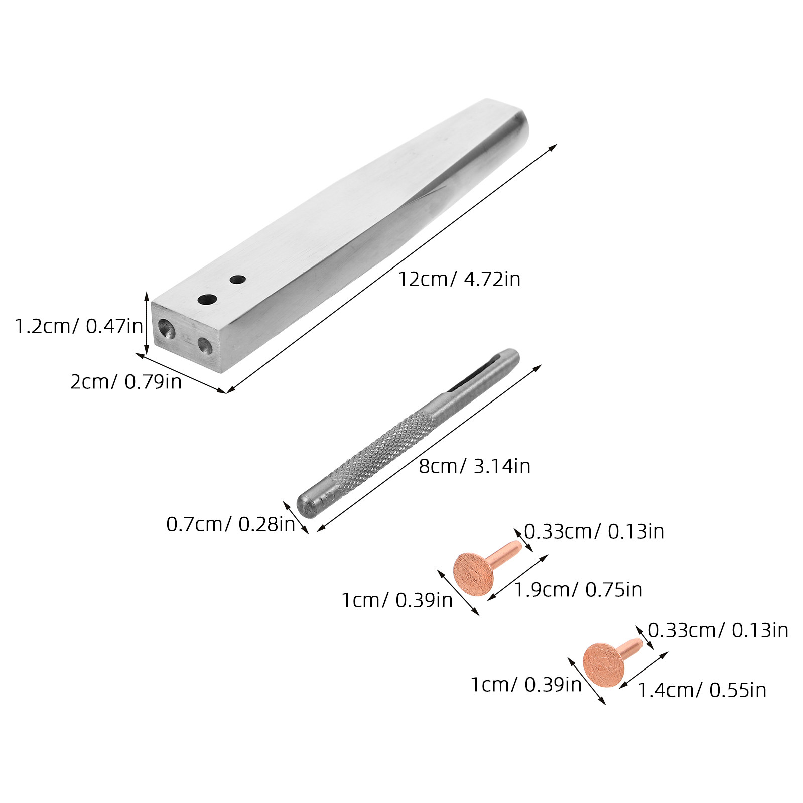 1 kit d'outils de rivetage en  - Leatherwork Rivet Setter avis et prix