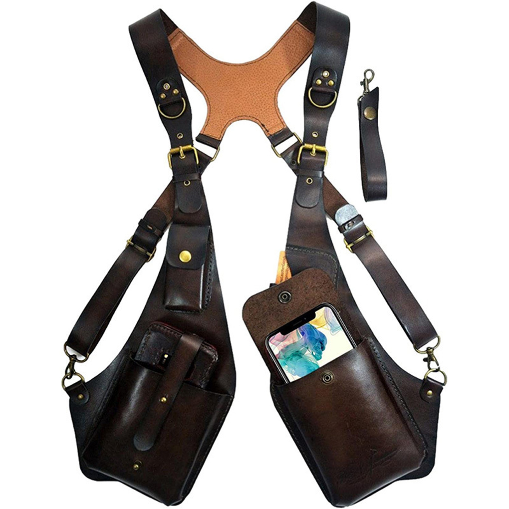 Sac à Double épaule en cuir an - Leatherwork Rivets avis et prix