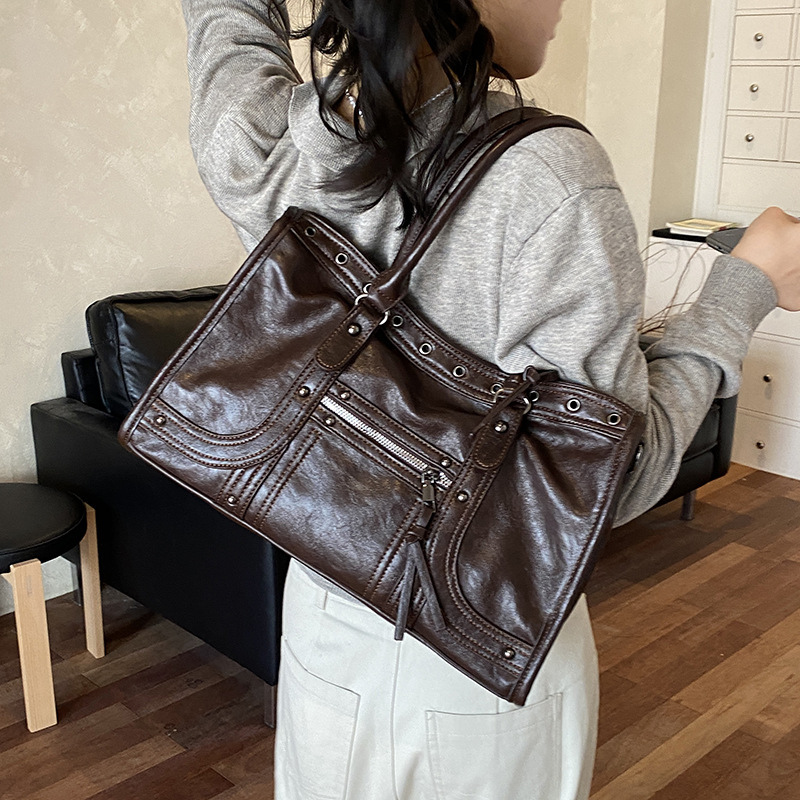 Sac à main rétro pour moto, sa - Leatherwork Rivets avis et prix